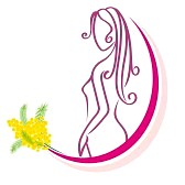 18118485-donna-stilizzata-con-mimosa-su-uno-sfondo-bianco
